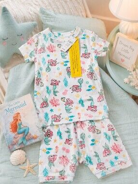 GAPx Disney 100% Organic Cotton Little Mermaid Pajama Set Size 2T